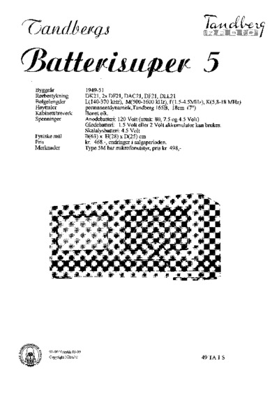 Tandberg BatteriSuper 5 Schematic