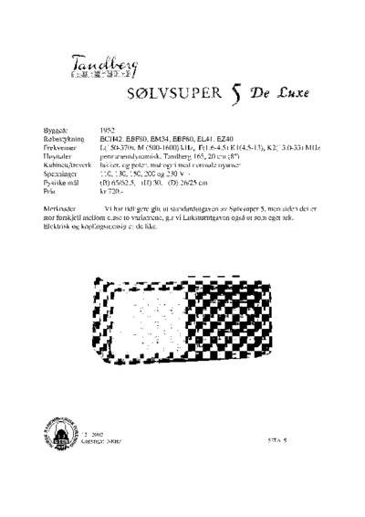 Tandberg Solvsuper-5-de-luxe Schematic