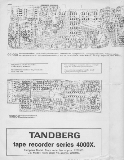 Tandberg 4000-X Schematic