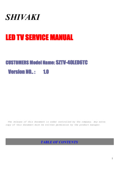Service Manual SZTV-40LED6TC