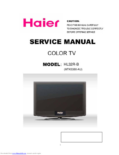 Haier HL32RB Chassis MTK5380AU