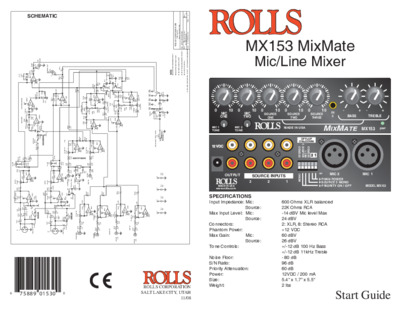 ROLLS MX153 Schematic