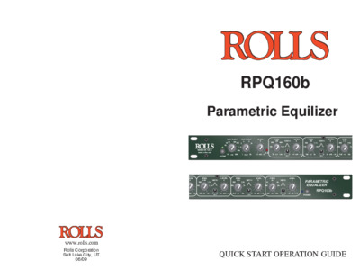 ROLLS RPQ160b Schematic