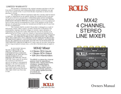 ROLLS MX42 Schematic