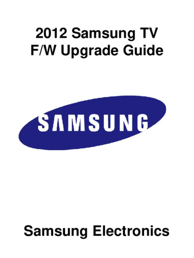 Samsung 2012 tv firmware upgrade guide