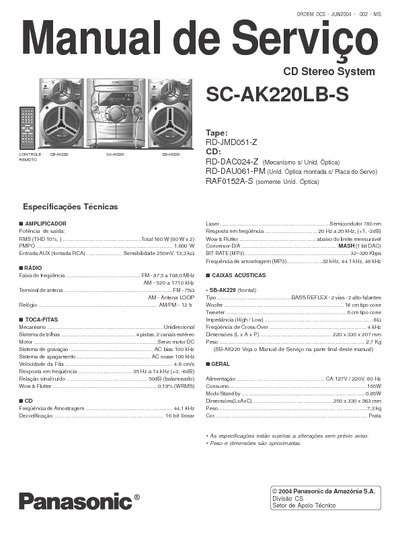 Panasonic, SC-AK220