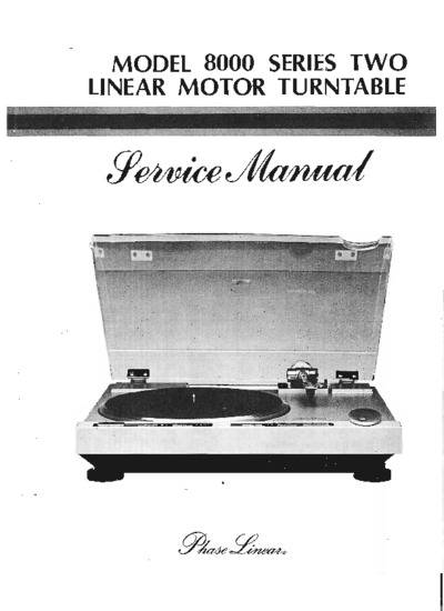Phase Linear 8000 Series Service Manual