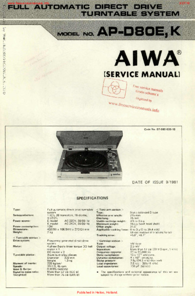 Aiwa AP-D80E