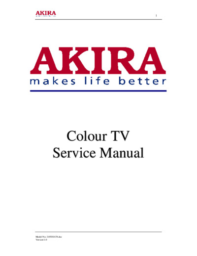 Akira 21PZS1CN CTR TV