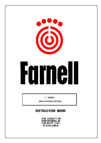 Farnell L series Bench Power Supplies