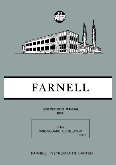 Farnell LFM2 Sine Square Oscillator