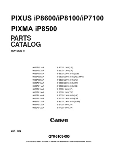 Canon ip8500-pc