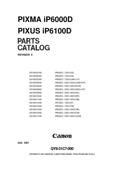Canon ip6000d-pc