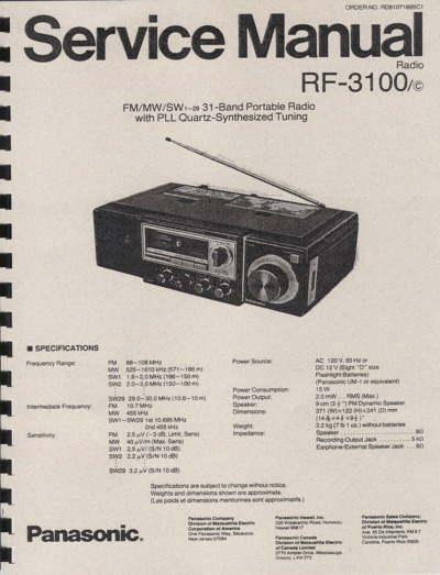 Panasonic RF-3100