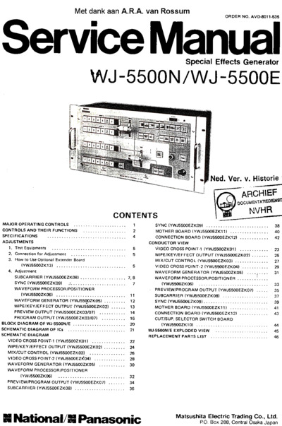 Panasonic WJ-5500