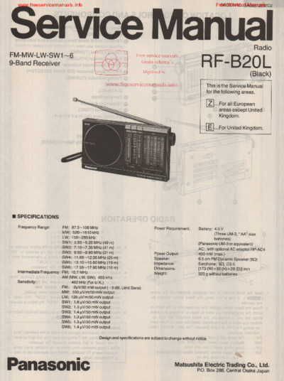 Panasonic RF-B20L