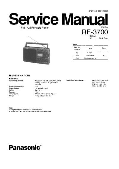 Panasonic RF-3700