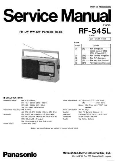 Panasonic RF-545L