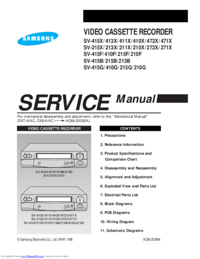 Samsung SV-415X VCR