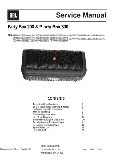 JBL Partybox 200 e 300