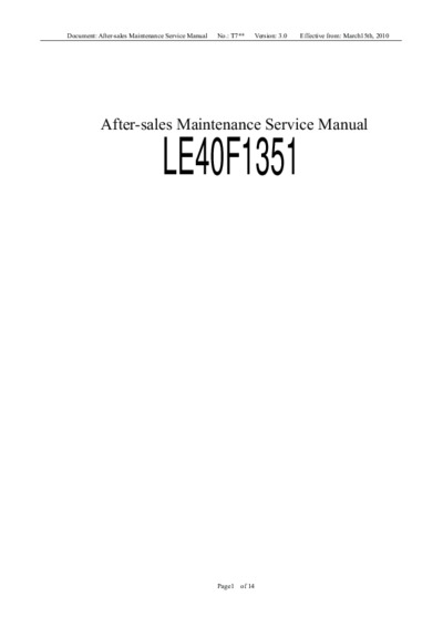 AOC LE40F1351