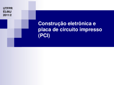 Construção eletrônica e PCI