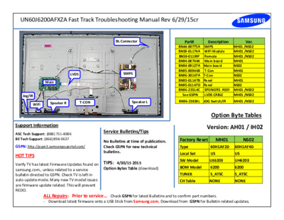 Samsung UN60J6200 BN44-00775A Fast Track