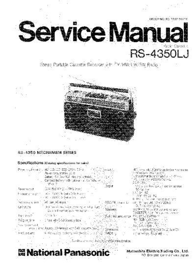PANASONIC RS-4350LJ