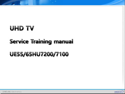 Samsung UE55HU7200, UEHU7100 Training Manual