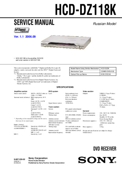 Sony HCD-DZ118K ver.1.1