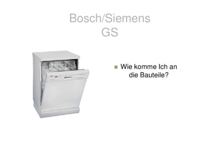 Bosch Siemens gs dishwasher