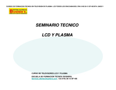 Seminário Técnico LCD y Plasma