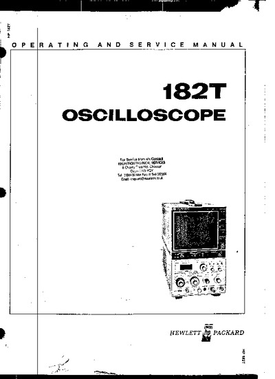 Osciloscópio HP 182T - 182C