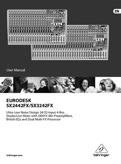 Behringer - Eurodesk - SX2442fx, SX3442fx (user manual)