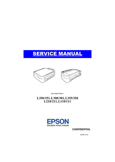Epson Epson Impressora L110, L111, L210, L211, L300, L301, L350, L351, L355, L358