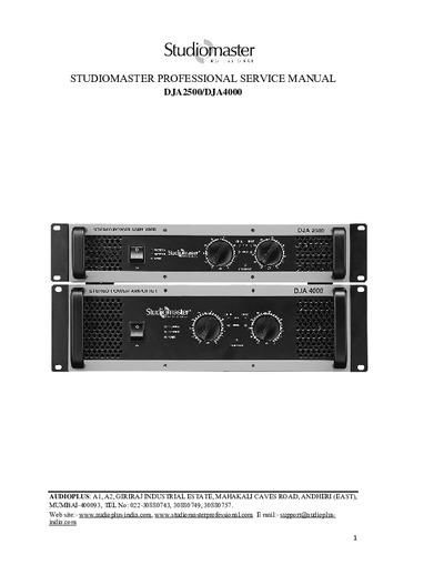 Studiomaster - DJA2500, DJA4000