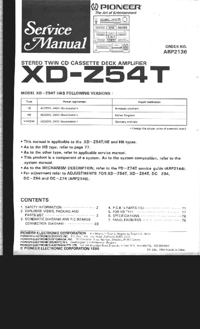 Pioneer XD-Z54T
