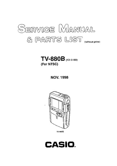 Casio TV-880 Schematic
