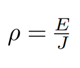 formula de calculo da resistividade  ρ=E over J