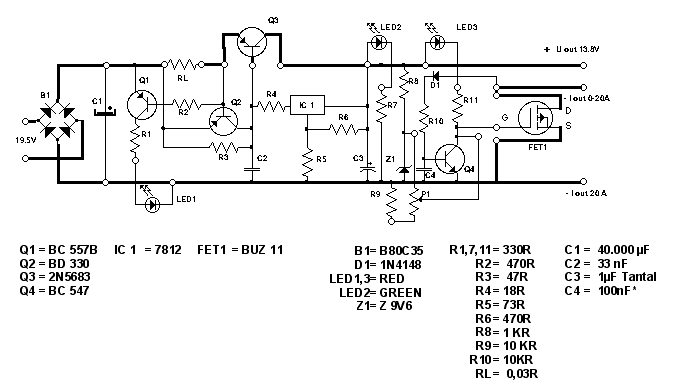 13 volt power supply circuit