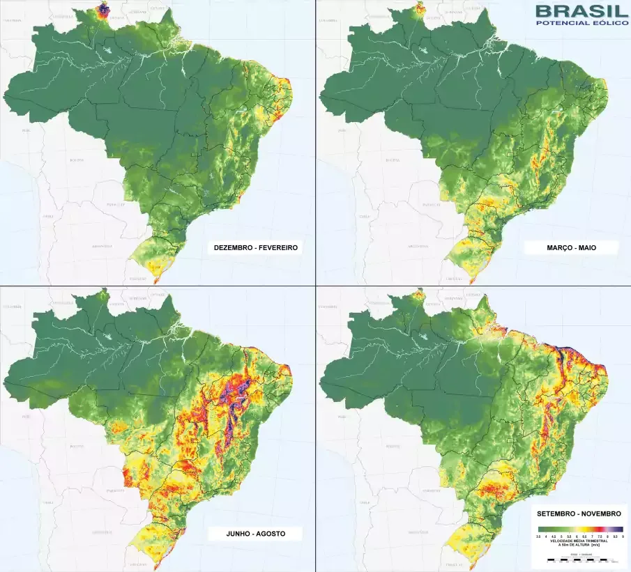 mapa Ventos Brasil
